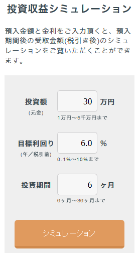 投資収益シミュレーション